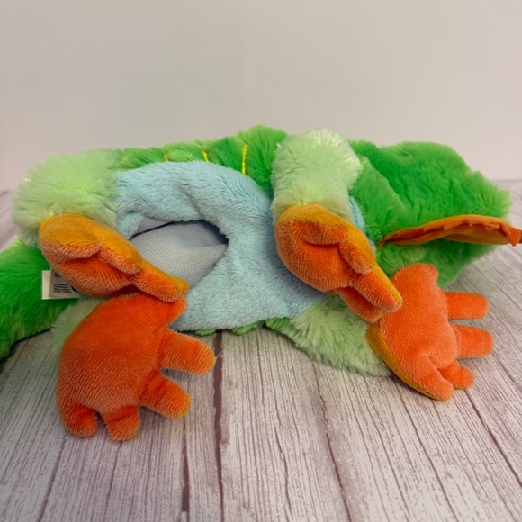 Green Iguana Lizard Hand Puppet Plush Toy The Manhatten Toy Company 2013 - Picture 8 of 11